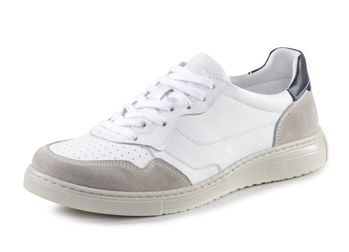 GINO GALANTE Sneaker teilweise mit Zierlochung WEISS-GRAU-BLAU