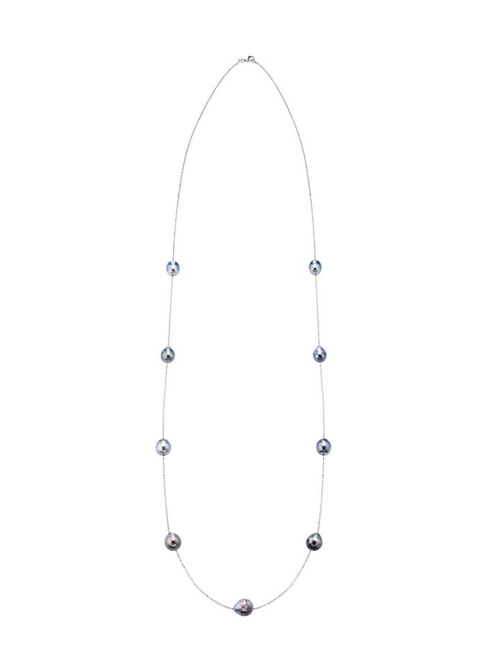 Halskette mit Tahiti-Zuchtperlen in Barockform 