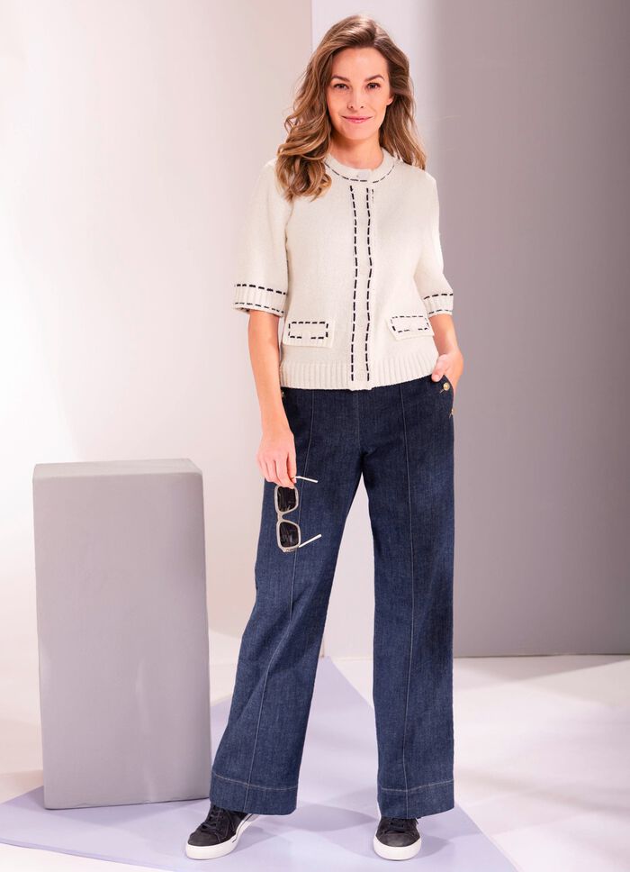 Strickjacke mit Baumwolle 