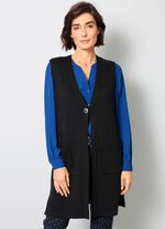 Strickweste mit dekorativem Verschluss 