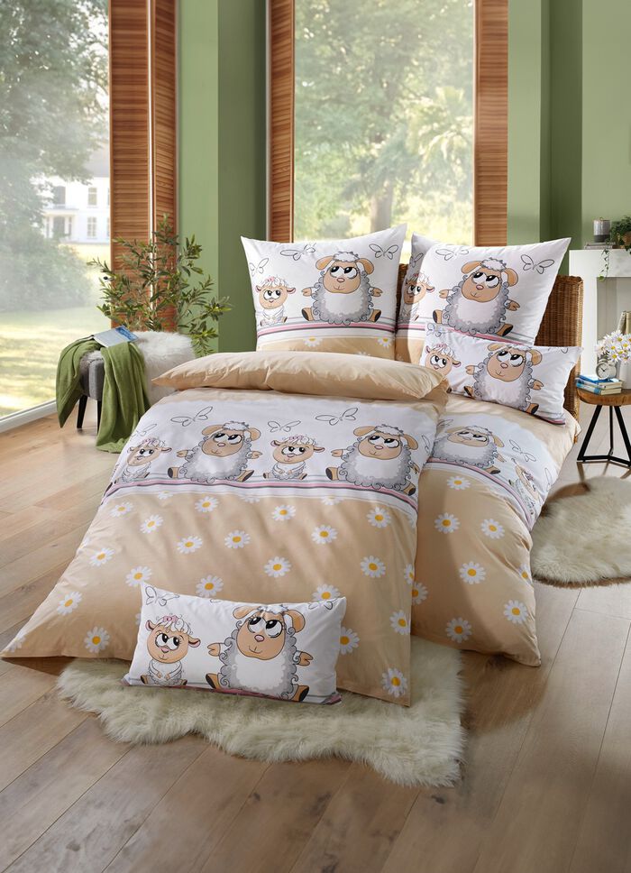 Fein-Renforc&eacute; Bettw&auml;sche-Garnitur aus 100% Baumwolle 