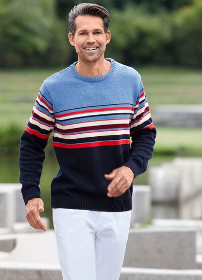 Kombistarker Rundhalspullover 