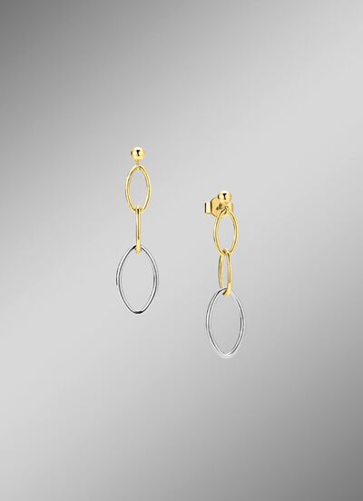 Ohrstecker: Moderne Eleganz in Bicolor 