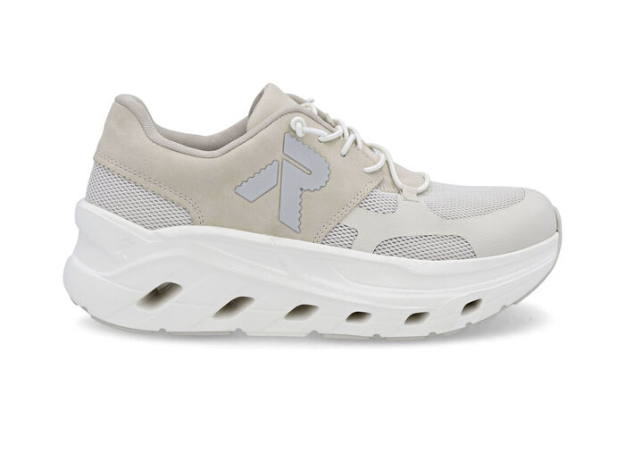 Rieker, sportive Damen-Sneaker, Weite G, mit herausnehmbarem Fußbett HELLBEIGE