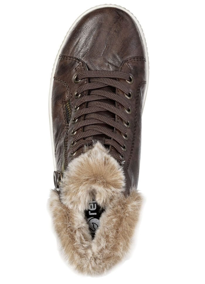 Remonte, gefütterte Damen-Boots, Winterschuhe, Weite G, mit herausnehmbarem Fußbett DUNKELBRAUN