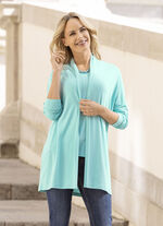 Shirtjacke in verschlussloser Form 