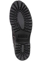 Waldläufer Schnür-Stiefelette mit Leo-Print SCHWARZ-BRONZE