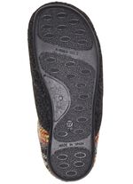 Laurina, bequeme Damen-Hausschuhe, Weite G, mit herausnehmbarem Fu&szlig;bett ANTHRAZIT-BUNT