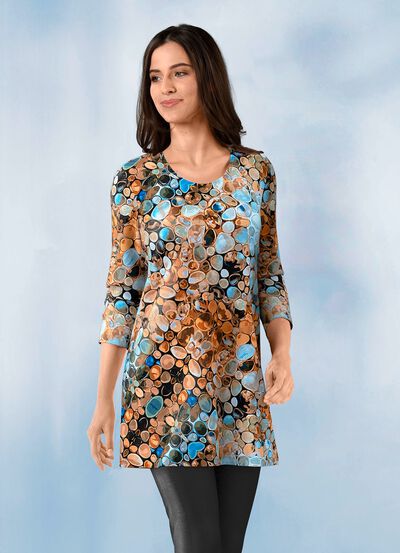 Longshirt mit Allover-Druck 