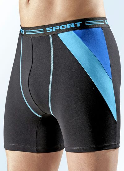 Viererpack Pants, uni mit Einsätzen und Ziernähten 