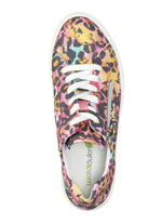 Waldläufer Sneaker mit Streuglitzer und Leo-Druck MULTICOLOR