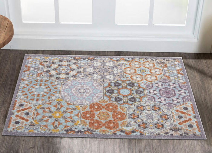 Fußmatte mit rutschhemmender Latex-Rückseite 