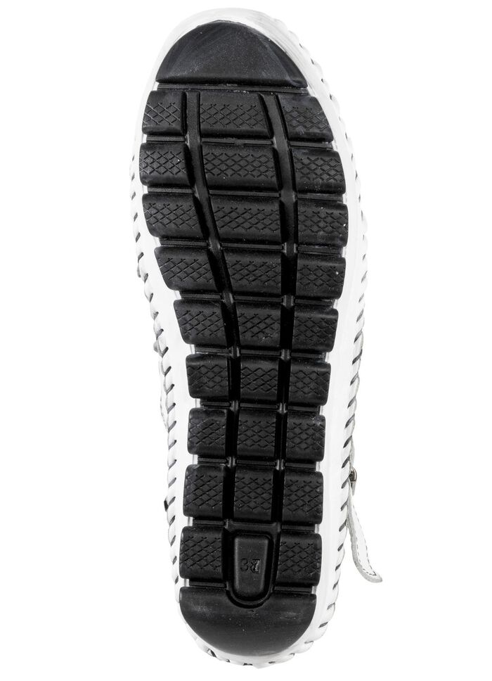 Gemini, sommerliche Damen-Boots, Weite G, mit herausnehmbarem Fu&szlig;bett WEISS-SCHWARZ