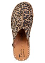 ELENA EDEN, klassische Damen-Clogs, Weite G, mit Gummizug BRAUN-LEO