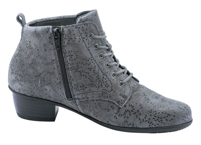 Waldl&auml;ufer Schn&uuml;r-Stiefelette mit floraler Pr&auml;gung 