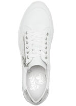Rieker, bequeme Damen-Sneaker, Weite G, mit Reißverschluss WEISS