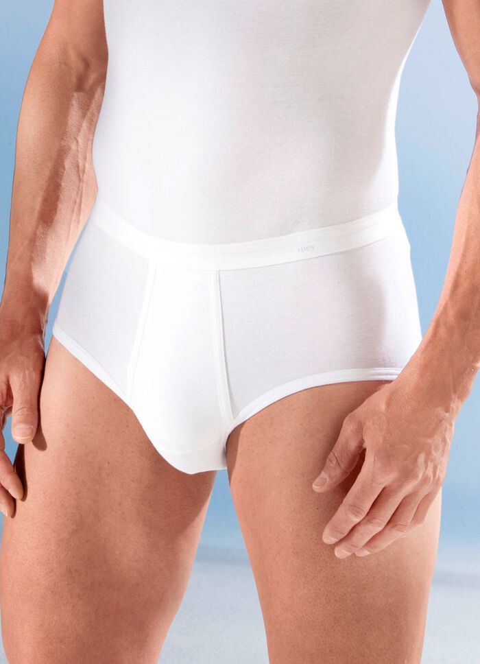 Mey Noblesse Zweierpack Slips aus Feinripp mit Eingriff, wei&szlig; 