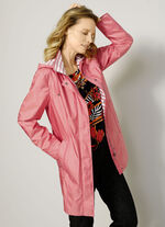 Longjacke mit abnehmbarer Kapuze 
