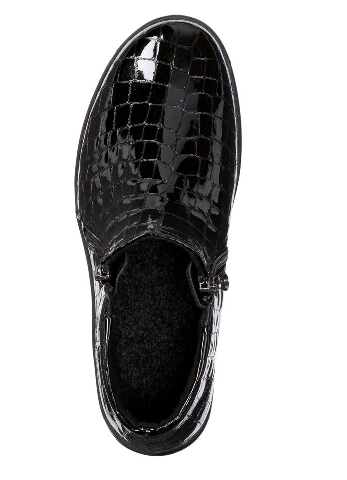 ELENA EDEN, bequeme Damen-Boots, Weite H, mit herausnehmbarem Fu&szlig;bett SCHWARZ