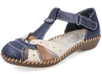 Rieker Sandale in schickem Dessin MARINE-BEIGE-COGNAC