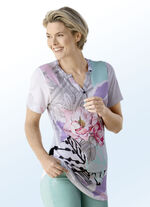 Shirt mit kurzer Knopfleiste 