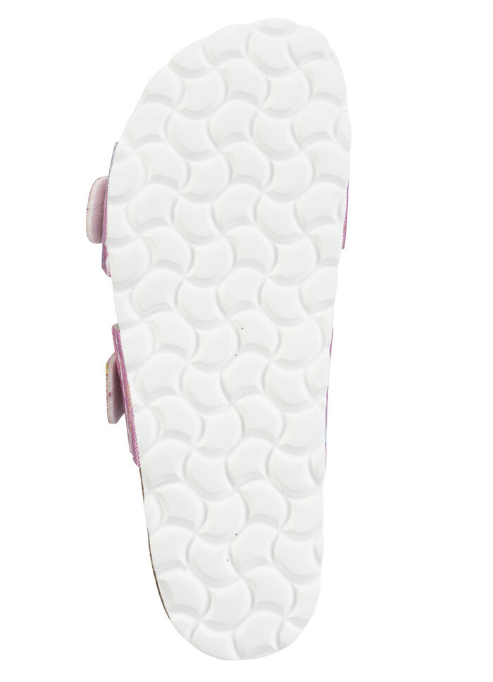 ELENA EDEN Pantolette aus interessant dessiniertem Synthetik PINK-BUNT