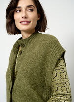Strickweste aus Bouclé-Melangegarn 