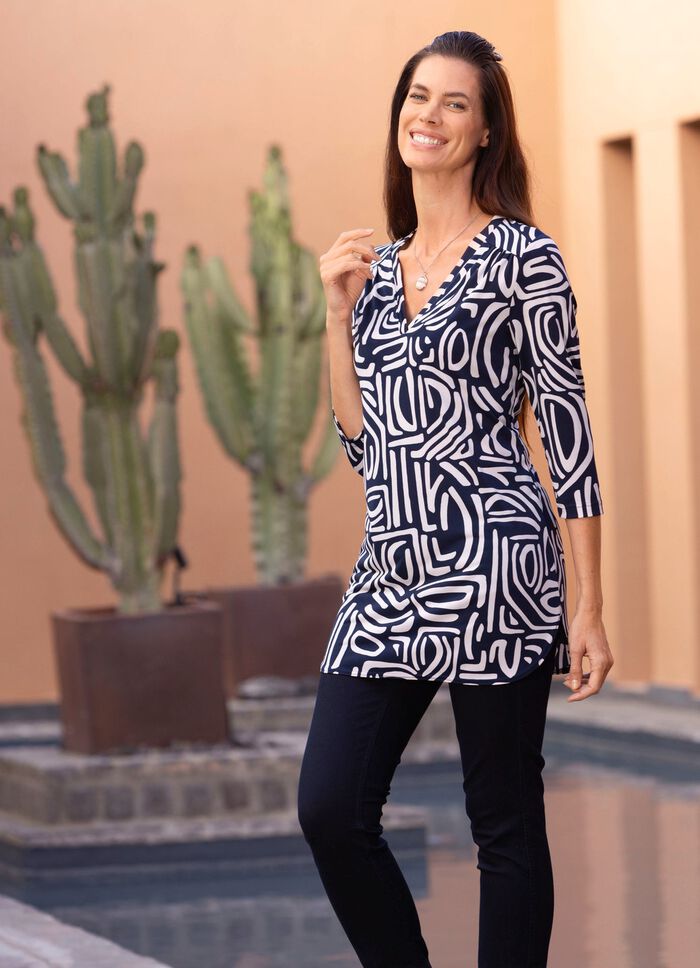 Shirt-Tunika mit tollem Muster 