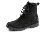 Waldläufer, bequeme Damen-Stiefeletten, Weite G, mit herausnehmbarem Fußbett SCHWARZ