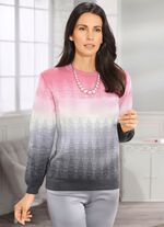 Pullover in Jacquard-Dessin ROS&Eacute;-WEISS-GRAU