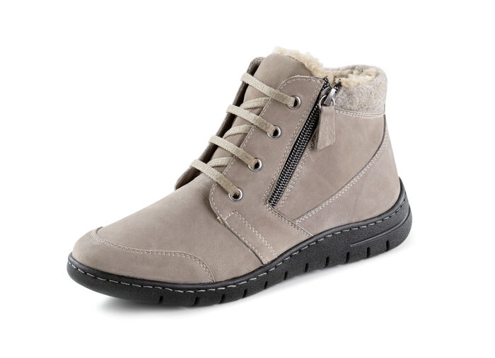 ELENA EDEN, gefütterte Damen-Boots, Winterschuhe, Weite H, mit herausnehmbarem Fußbett TAUPE