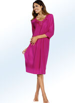 Zweierpack Nachthemden mit floraler Spitze und Raffungen 