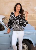 Tunika mit Bord&uuml;ren-Druck 