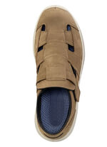GINO GALANTE Slipper aus weichem, gefettetem Rind-Nubukleder COGNAC