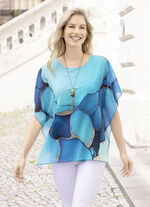 Poncho-Tunika mit eingearbeitetem Top 