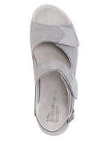 ELENA EDEN, bequeme Damen-Sandalen, Weite G, mit herausnehmbarem Fußbett GRAU