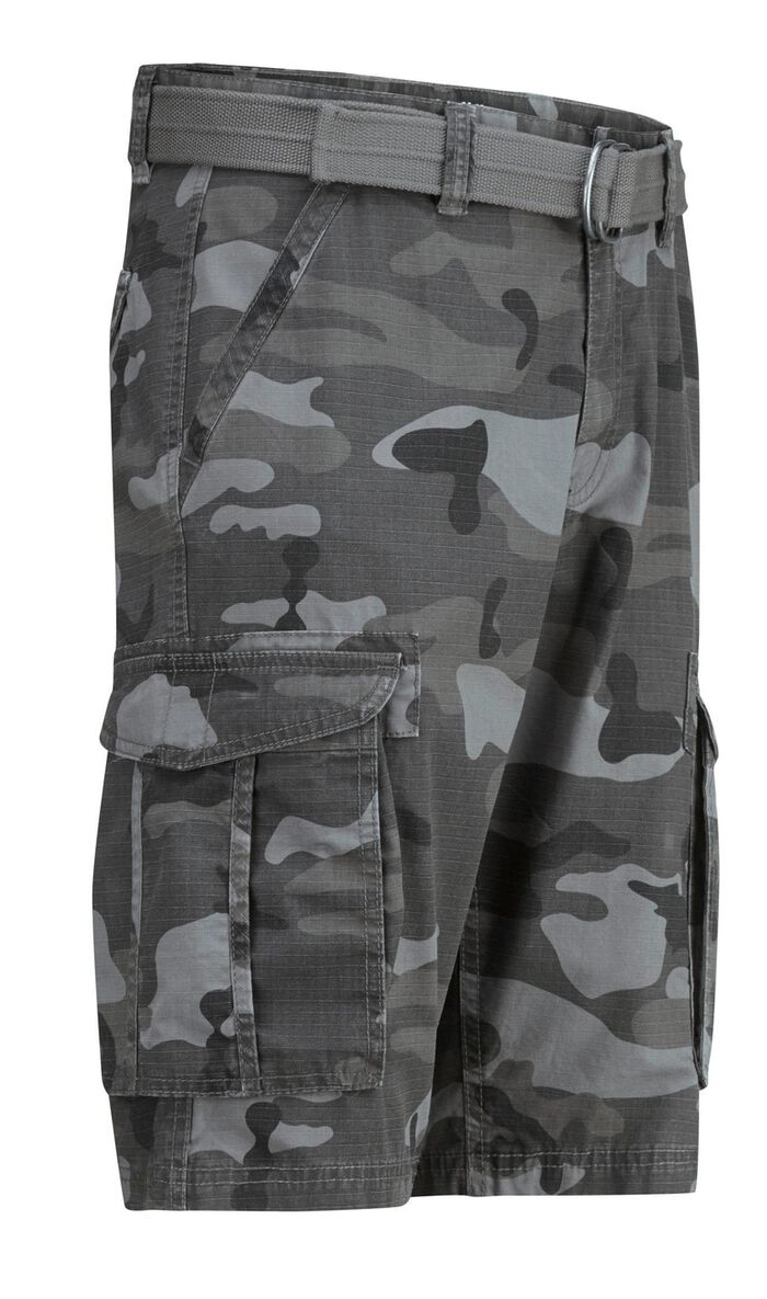 Bermudas mit G&uuml;rtel und Cargotaschen in 2 Farben 