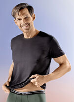 Dreierpack Shirts mit Elastan 3X SCHWARZ