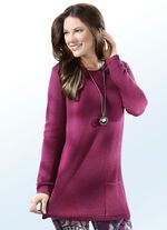 Longpullover mit Schurwolle BEERE