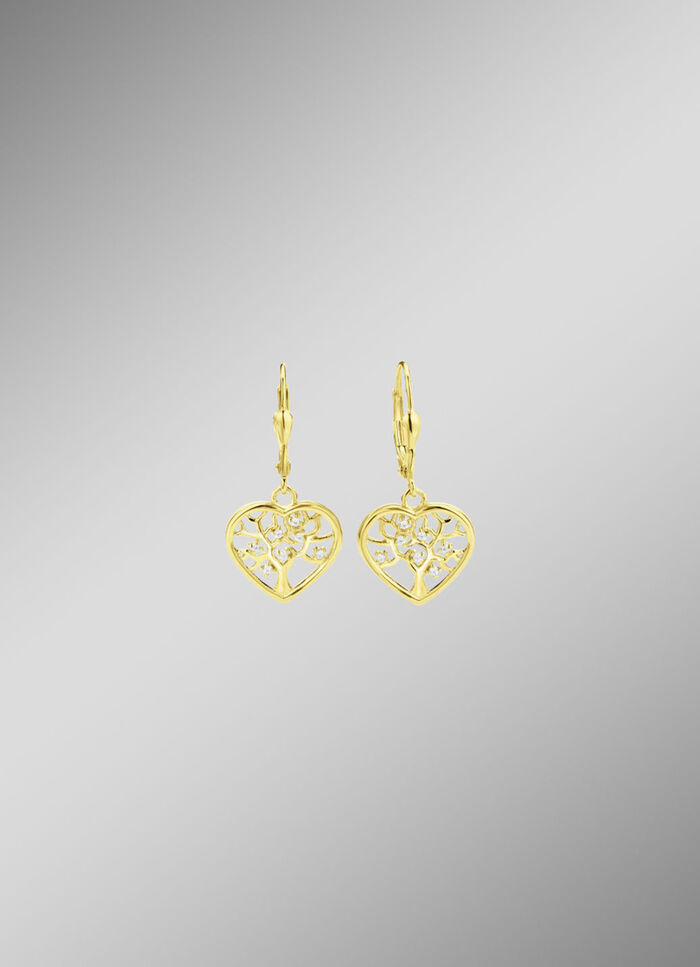 Vergoldete Ohrringe mit Zirkonia 