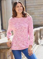 Pullover mit Melangeakzenten 