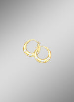 Creolen mit Wei&szlig;goldbl&uuml;ten 