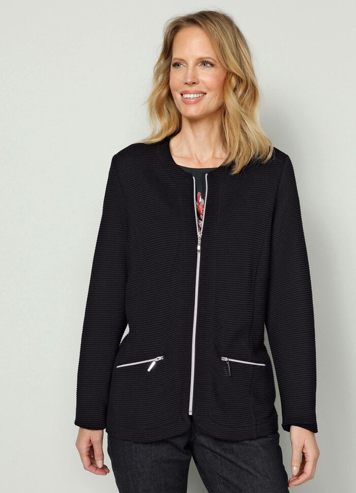 Shirtjacke mit durchgehendem Rei&szlig;verschluss 