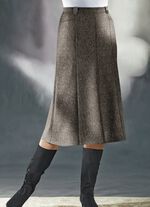 Bahnenrock  in Tweed mit Boucle-Effektgarn MOKKABRAUN MEL.