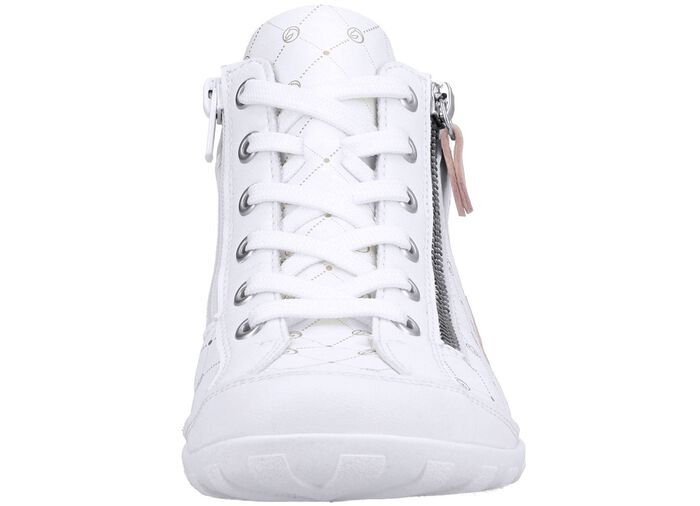 Remonte Schn&uuml;r-Bootie aus bedrucktem und metallisch schimmerndem Synthetikmaterial 