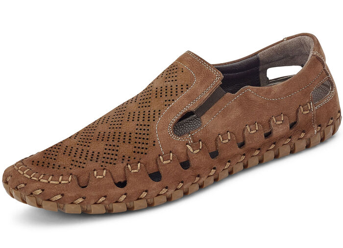 Gemini Slipper in lässigem Design COGNAC