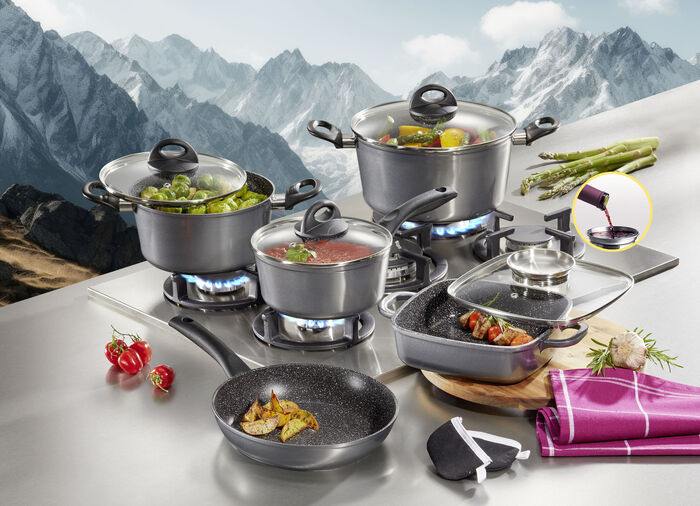 STONELINE® Kochtopf-Set, 15-teilig ANTHRAZIT