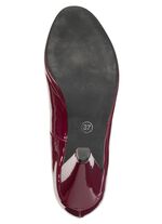 Andrea Conti, schicke Damen-Pumps, aus gl&auml;nzendem Lackmaterial BORDEAUX