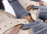 Rieker Sandale in schickem Dessin MARINE-BEIGE-COGNAC