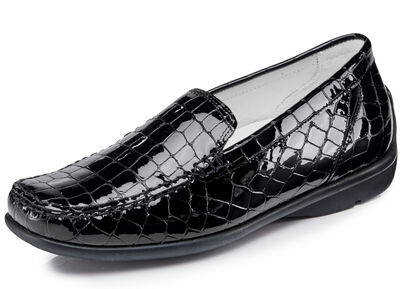 Waldläufer, stilvolle Damen-Slipper, Weite H, mit herausnehmbarem Fußbett 